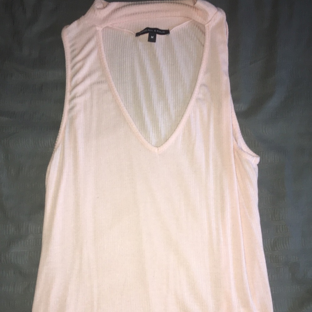 Kendall & Kylie Cut Out Pink Tank